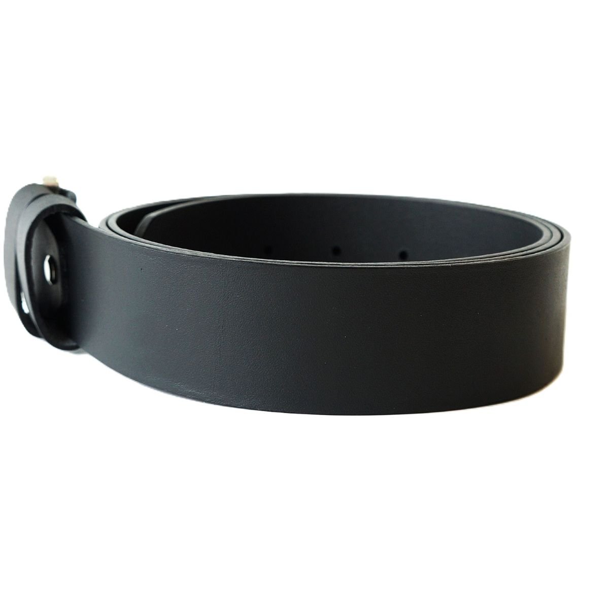 Black leather belt for women 4 cm with rounded silver buckle - Noble Belts - leather texture