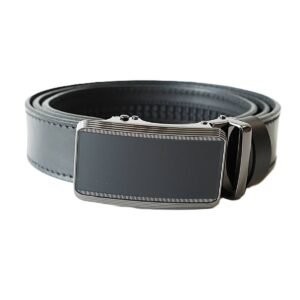 Premium black men's leather belt with automatic buckle, 3.5 cm wide – Noble Belts