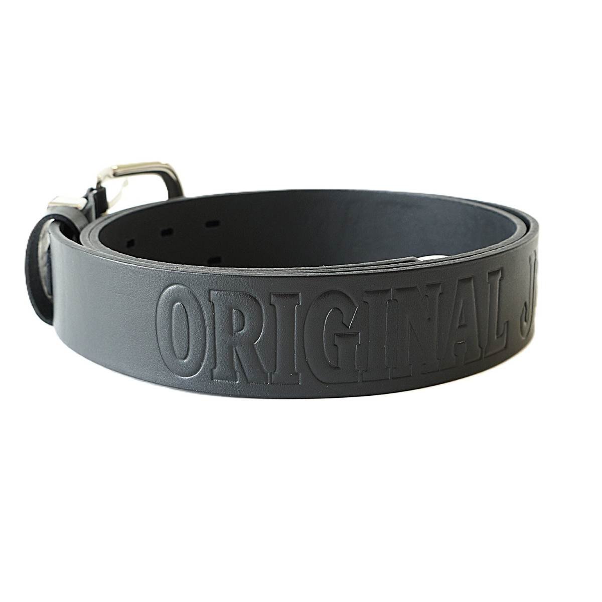 Black men's leather belt with double-prong buckle, 4 cm wide – Noble Belts - leather texture