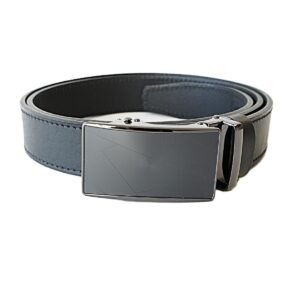 Premium black men's leather belt with automatic buckle, 3.5 cm wide – Noble Belts
